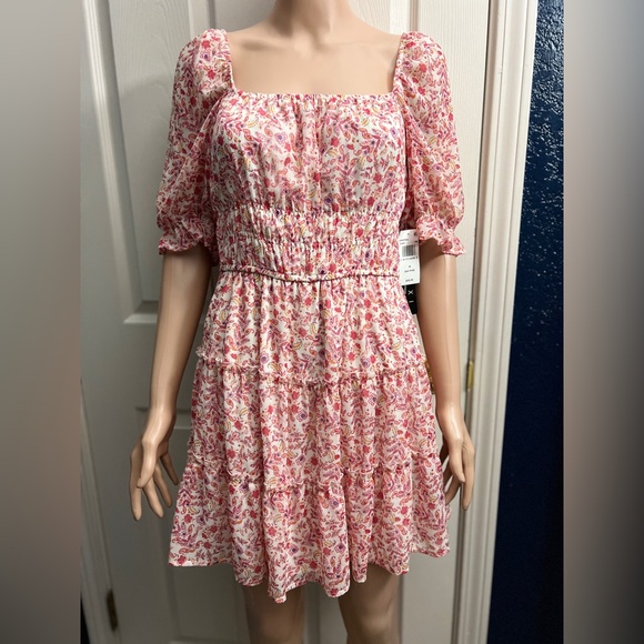 Trixxi Dresses & Skirts - Trixxi Pink Floral Mini Dress
